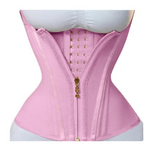 Posture Corrector for Men and Women Adjustable Shoulder Straightener Pink Waist Trainer Corset XXLarge