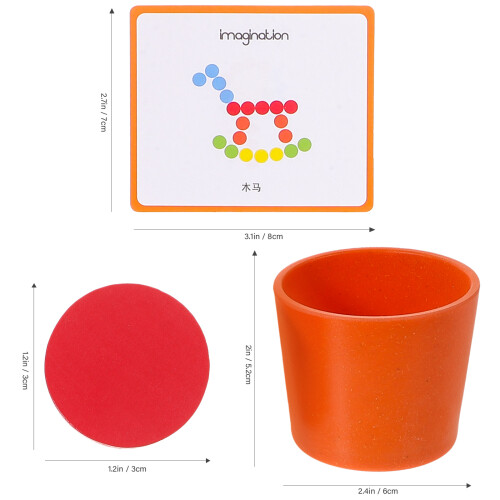 One Set Color Sorting Cups For Toddlers Learning And Cognition 2
