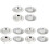 12Pcs Silver Kitchen Sink Filter Screen Metal Strainer for Home 2