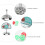2Sets Metal Parrot Toy Set Multi Color Durable Bird Plaything 3