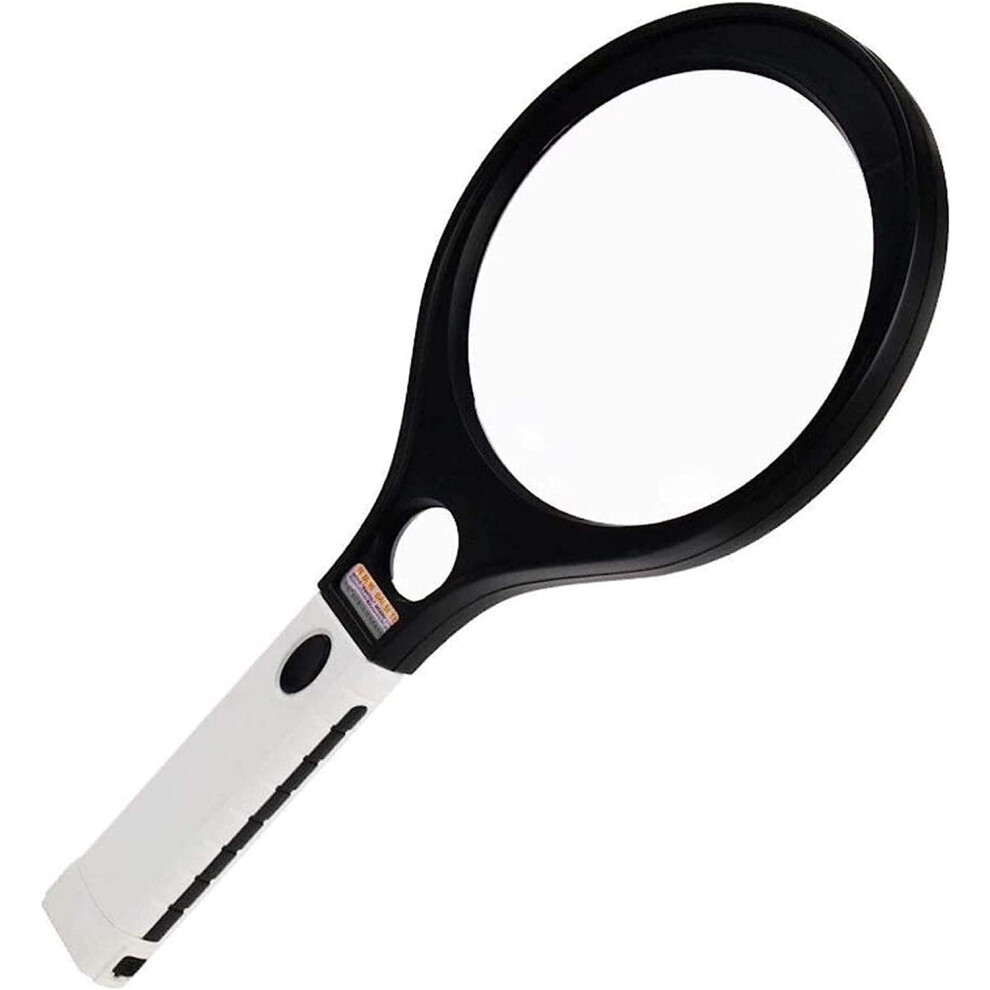 10X HD Large Lens Magnifying Glass with Light and UV for Reading Inspection and Document Verification