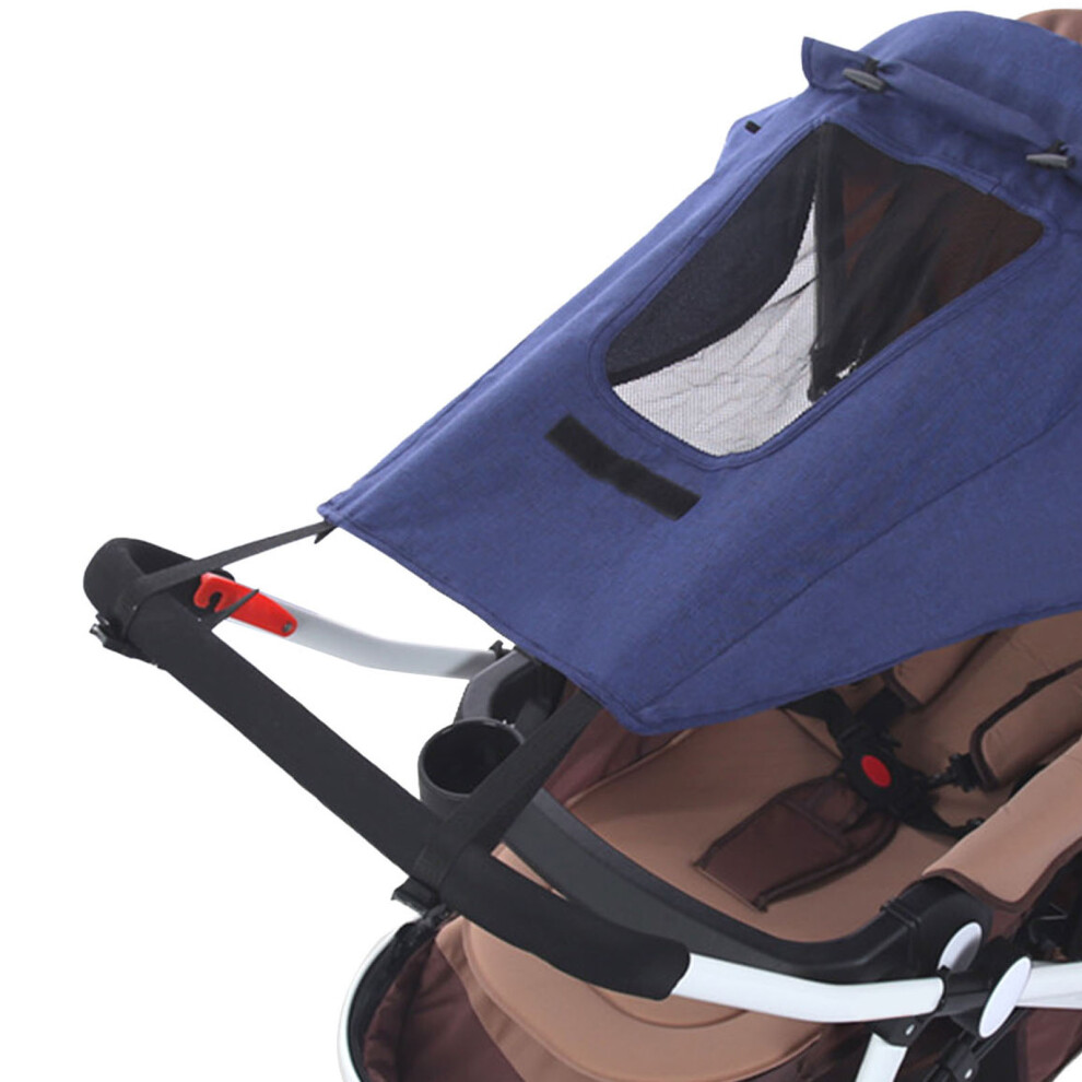 Baby Stroller Awning Sun Shade Navy Uv Rainproof Canopy Accessories Blue
