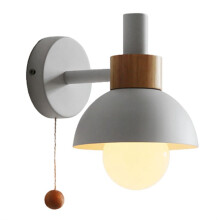 LED Wall Lamp with Wood Sconce Lights Indoor Lighting Home Decor Bedside Bedroom Living Room with Bulb C