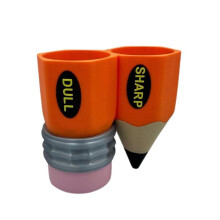 Pencil Pal Organizer, New -Dull Pencil Holder, Cute Pencil Storage Organizer Desktop Accessories Orange