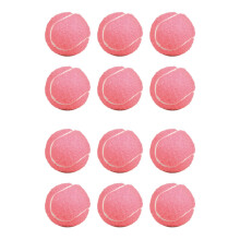 12 StüCk Pack Rosa Tennis BäLle VerschleißFeste Elastische Training BäLle 66mm Damen AnfäNger üBen Tennis