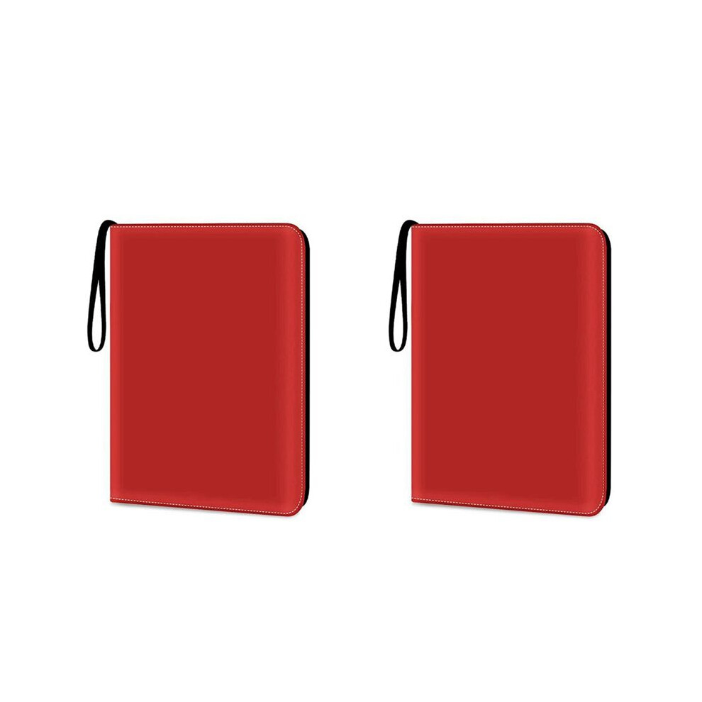 2X Trading Card Binder 900 Pockets, 9-Pocket Card Collection Binder,For Game/Football/Baseball Card Red 6033793846658