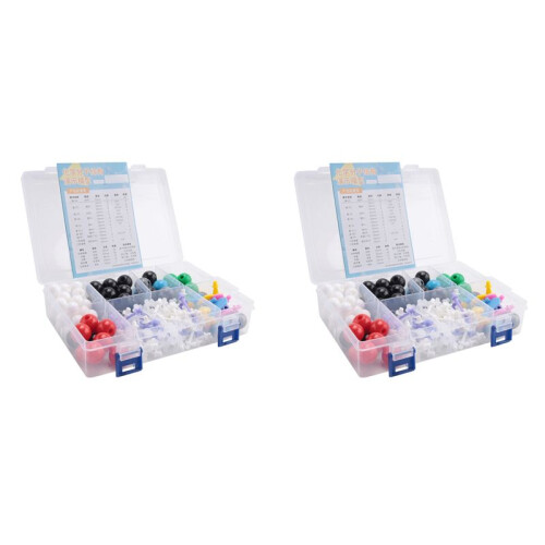 2X Molecular Model Kit, Organic Molecular Chemistry Set, Atom Element Model Kit for Lessons , Structures Building Kit