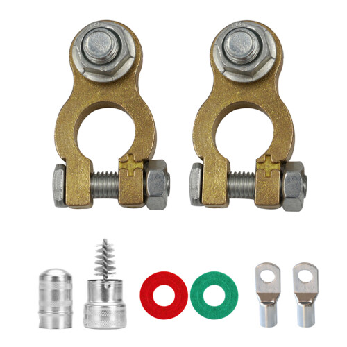 1Set Auto Batterijklemmen Koperen Snelsluiting Terminal Connector 2