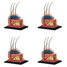 4X 4D Menselijke Huid Model Haarorganen Assembleren Puzzel Model Onderwijs Model Oefenpop Wetenschap Anatomisch Model