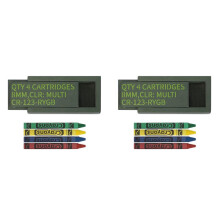2PCS Funny Tactical Crayon Case,Crayons Party Favors Funny Edible Crayons for Marines Gifts, with 8 Crayon for Kids