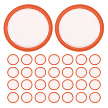 Canning Lids Regular Mouth for /Kerr Jars, Split-Type Metal Mason Jar Lids with Silicone Seals, Silver, 28 PCS
