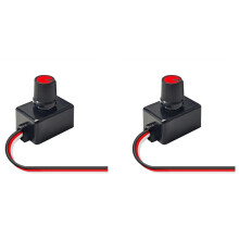 2X Universal Dimmer 12-24V Low Voltage Light Strip Dimmer for LED RV Lights Interior, Truck Ceiling Lights Strip