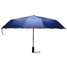 12 Ribs Windproof Travel Umbrella With PTFE Canopy, Lengthened Handle With Auto Open Close Button, Compact Protection From Rain, Free Upscale Leather