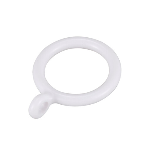80X White 25mm Inner Plastic Curtain Rings 1
