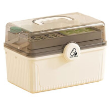 Caja Organizadora de Medicamentos Portátil de Múltiples Capas, Kit de Almacenamiento de Gran Capacidad con Compartimentos de Clasificación A