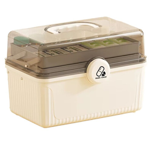 Portable Multi-Layer Medicine Organizer Box Large Capacity Kit Storage with Classification Compartments A
