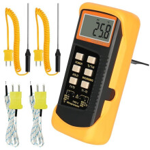 K Type Thermocouple Thermometer, Dual Channels Digital Thermometer, Thermocouples Display Temperature Tester