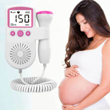Baby-Fötus-Herzfrequenzmonitor Digitalanzeige Pink, 135x70x40mm