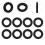 40Pcs Black Trumpet Pads Felt Cushions Durable Replacement Set 11
