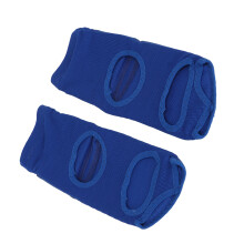 Protector de pies para boxeo, unisex, de cuero PU, con protectores suaves, para hombres y mujeres, azul, talla S 35