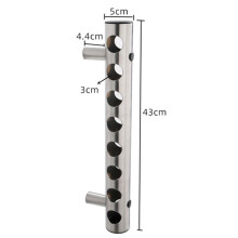 3X Porte-Bouteilles de Vin de Haute Qualité Porte-Bouteilles en Acier Inoxydable Bar Mural Support de Cuisine de Rangement Domestique 8 Trous