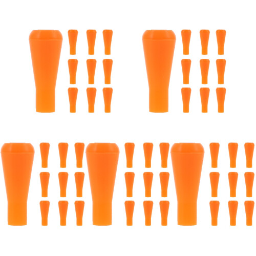 50Pcs Soft Rubber Arrow Tips Orange Safety Arrowheads for Practice Use 2
