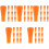 50Pcs Soft Rubber Arrow Tips Orange Safety Arrowheads for Practice Use 4