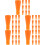 50Pcs Soft Rubber Arrow Tips Orange Safety Arrowheads for Practice Use 7
