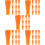 50Pcs Soft Rubber Arrow Tips Orange Safety Arrowheads for Practice Use 9
