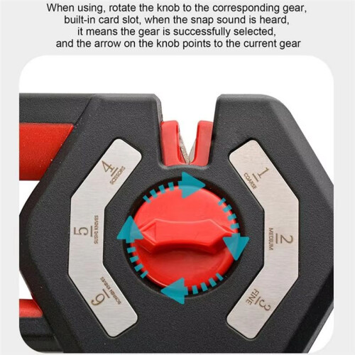 Cutter Sharpener with Adjustable Angle 6-Stage Manual Scissor Sharpener Non-Slip Handle Professional Kitchen Tool 2