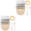 2Sets Houten Mini Weefgetouw Kit Khaki Thuisgebruik Knutsel Set 3
