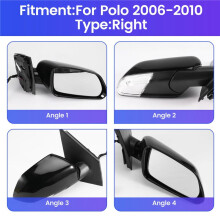 Car Rearview Mirror Assembly Exterior Door Side Wing Mirror with Turn Signal Lights for   2006-2010 Right