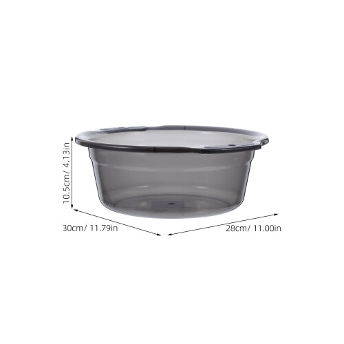 Durable Grey Plastic Wash Basin for Laundry, Shampoo, and Kitchen 1