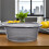 Durable Grey Plastic Wash Basin for Laundry, Shampoo, and Kitchen 3