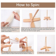 Turkish Spindle Detachable Drop Spindle Weaving Wheels for Beginners Advanced Hand Spinner Gifts