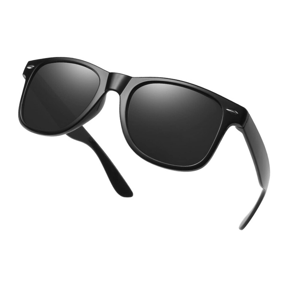 Black Rectangle Polarized Reading Glasses 2.0X For Men And Women With Clear Magnification And Comfort Fit