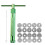 1set Handmade Polymer Clay Squeezer Tool Green With Multiple 6