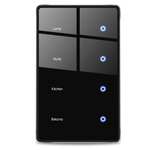 Zigbee DIY Name  US Black Touch Panel  Display Screen Light ,for Tuya  App Control, Voice Control