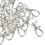 120Pcs Swivel Carabiners Keychain Silver Color 1