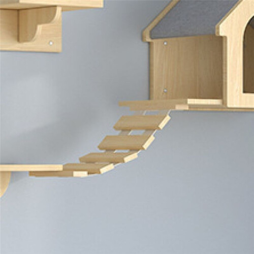 Cat Hammock Climbing Frame Wall Ladder, Climbing Frame Connector, Small Solid Wood Cat Climbing Frame 1