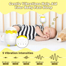 Rechargeable Baby Rocker for Strollers,5 Vibration Speeds & 4 Timer Modes, Portable Bouncer with Memory Function