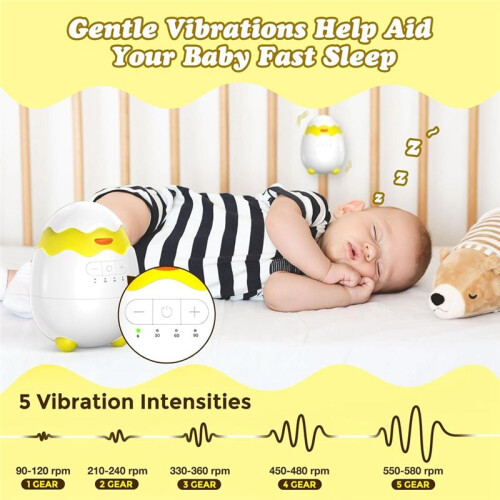 Rechargeable Baby Rocker for Strollers,5 Vibration Speeds & 4 Timer Modes, Portable Bouncer with Memory Function 1