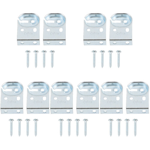 5Sets Curtain Mount Brackets Metal Roller Blind Accessories Silver 1