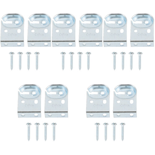 5Sets Curtain Mount Brackets Metal Roller Blind Accessories Silver 2