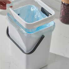 Space-Saving Quiet-Close Trash Can, Eco-Friendly Sealed Bin for Kitchen & Office, No Electricity Needed Black-5L