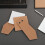 2Pcs Khaki Wood Table Easel Backs Self-Adhesive Frame Support Stand 7