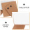 2Pcs Khaki Wood Table Easel Backs Self-Adhesive Frame Support Stand 8