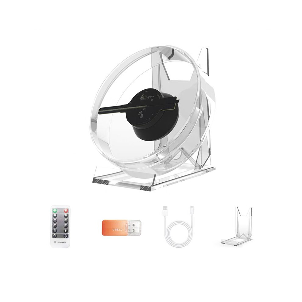 3D Holographic Advertising Hologram Projector Led Desktop Screen Fan With Audio Playback Support Images And Video Light 6032298747682