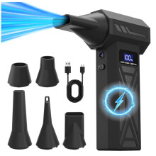 Portable Air Blower 4-Gear Adjustment Turbo Jet Blower LED Lighting Battery Display Cordless Compressed Air Duster