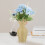 Artificial Rose Bouquet Blue Silk Flower 1pcs 17.7x11in 9
